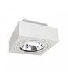 Spot en saillie AR111 GU10, blanc - Carré, orientable, 14,5 x 14,5 x 8,5 cm, sans source lumineuse