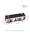 Spot mural/plafonnier GU10 - Blanc, sans source lumineuse