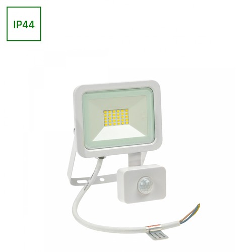 Projecteur 20W avec détecteur - IP44, blanc chaud, blanc, avec capteur