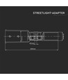 Support réglable V-Tac pour lampes de rue - Ø48mm / Ø62mm