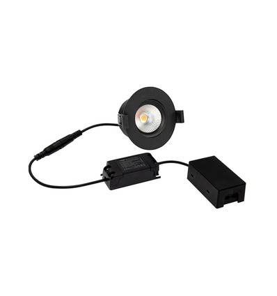 Spot LED encastrable HiluX D3 Tilt360 RA97 - 2700K, Noir