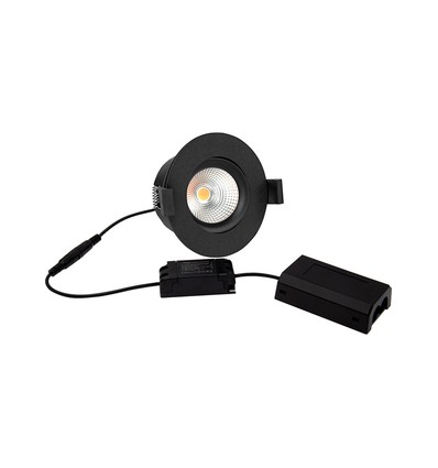 Spot LED encastrable D8 Tilt360 RA97 - 3000K, Noir