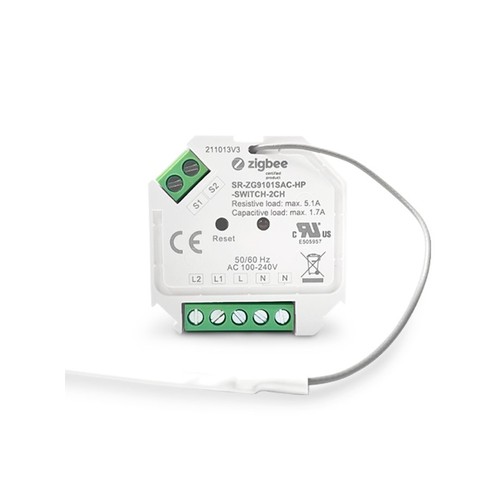 Mini interrupteur double ZigBee - 2 x 390W