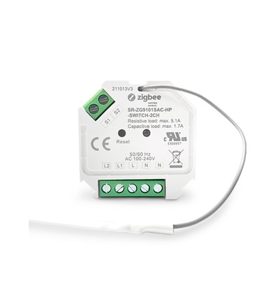 Mini interrupteur double ZigBee - 2 x 390W
