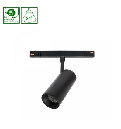 Spot 10W SHIFT M - 24°, noir, 44x157x178mm, 2 circuits