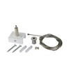 Kit de suspension pour rail triphasé - Blanc, 3m, Spectrum, 1 pc.