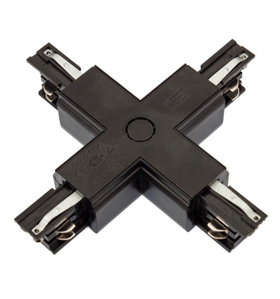 Connecteur en X pour rails triphasés, SPS - Noir, Spectrum