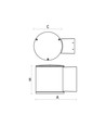 Applique murale Torre 15W - 6000K (Blanc froid), IP44
