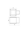 Applique murale 34W Torre - 1650lm, IP44, 6000K, blanc froid, source lumineuse incluse