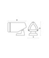 Applique murale 3W Torre - IP65, 4000K, 150lm, 30 degrés, source lumineuse incluse