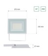 Projecteur LED 100W, blanc - 9400lm, IP65, 6000K, extérieur