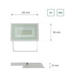 Projecteur LED 20W - Blanc, lampe de travail, IP65 extérieur