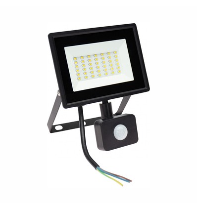 Projecteur LED 30W avec détecteur - 6000K (Blanc froid), noir
