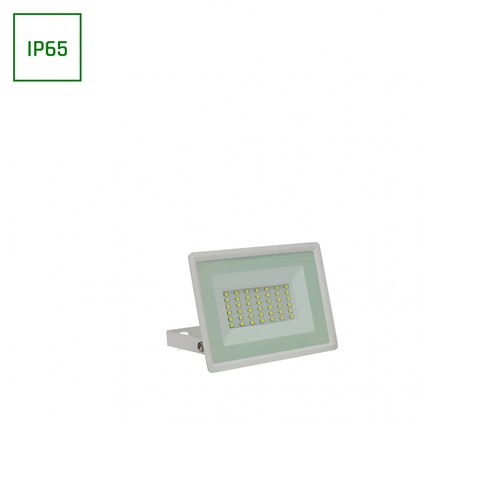 Projecteur LED 30W - 2900lm, IP65, boîtier blanc, blanc froid