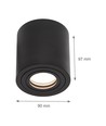 Plafonnier LED Chloe - GU10, IP65, sans source lumineuse