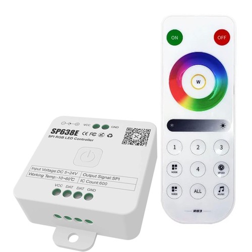Contrôleur RGBIC avec télécommande - Bluetooth, RF sans fil, télécommande slim, pour RGBIC IP65 et IP68