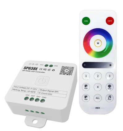 Contrôleur RGBIC avec télécommande - Bluetooth, RF sans fil, télécommande slim, pour RGBIC IP65 et IP68