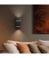 Applique murale Squalla G9 - Lumo, sans source lumineuse, 230V, IP20, 80x150, noir, carrée