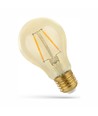 Ampoule LED E27 4,9W - A60, filament, verre ambré, blanc extra chaud
