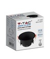 Downlight MR16 ou GU10, anti-éblouissement - Sans source lumineuse, noir, Découpe : Ø8,3 cm, Dimensions : Ø9,3 cm