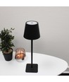 Lampe de table LED rechargeable intérieur/extérieur - Noir, tactile dimmable, CCT, IP54 extérieur