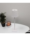 Lampe de table LED rechargeable intérieur/extérieur - Blanc, tactile dimmable, CCT, IP54 extérieur