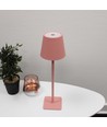 Lampe de table LED rechargeable intérieur/extérieur - Rose, tactile dimmable, CCT, IP54 extérieur