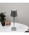 Lampe de table LED rechargeable Intérieur/extérieur - Argent, tactile dimmable, CCT, IP54 extérieur