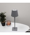 Lampe de table LED rechargeable intérieur/extérieur - Gris, tactile dimmable, CCT, IP54 extérieur
