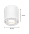 CHLOE GU10 Rond - IP65, Blanc, sans source lumineuse