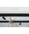 Spot sur rail System Shift 6W Spot S pour 48V - 24 degrés, RA90, noir, 5 ans de garantie