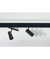 Spot sur rail System Shift 6W Spot S pour 48V - 24 degrés, RA90, noir, 5 ans de garantie