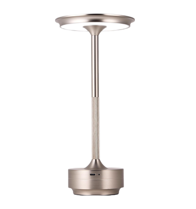 Lampe de table LED rechargeable - Argent, tactile dimmable, CCT, IP20