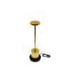Lampe de table LED rechargeable avec charge sans fil - Or, IP54 intérieur/extérieur, tactile dimmable