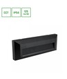 Applique murale 6W Encanta Asymmetric CCT - IP54, noir, 750lm, 3 couleurs de lumière, façade/extérieur