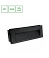 Éclairage d'escalier encastré 6W CCT - 3 températures de couleur, IP54, Noir, 23 x 8,4 x 5,2 cm, 230V
