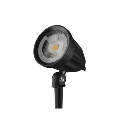 FLORI Ligero lampe de jardin 6W - noir, avec piquet, diffusion 40°, IP65, 230V