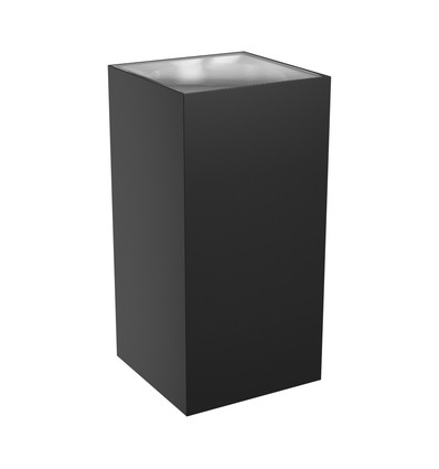 Applique murale haut/bas 18W Torre - IP54 extérieur, CCT, carrée, 3 couleurs de lumière, noir, source lumineuse incluse