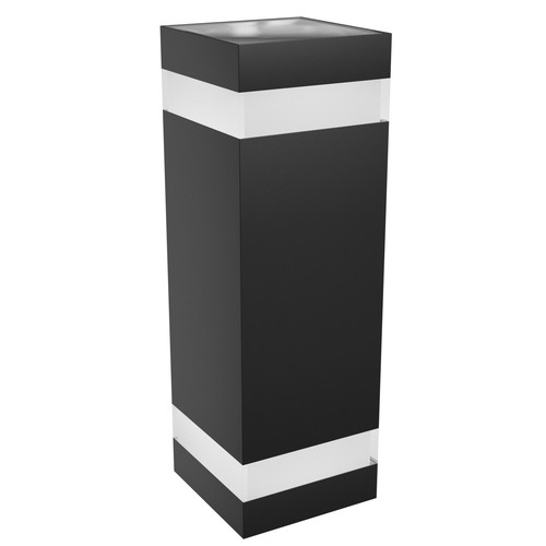 Applique murale anneau Torre 18W - IP54 extérieur, CCT, carrée, 3 couleurs de lumière, noir, haut/bas, source lumineuse incluse