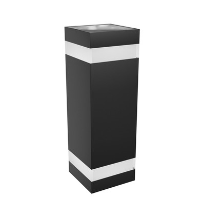 Applique murale anneau Torre 18W - IP54 extérieur, CCT, carrée, 3 couleurs de lumière, noir, haut/bas, source lumineuse incluse