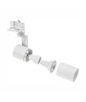 Spot sur rail triphasé GU10 Madara Mini II - Sans source lumineuse, Blanc, 3 circuits
