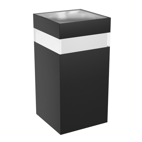 Applique murale anneau Torre 9W - IP54 extérieur, CCT, carrée, 3 couleurs de lumière, noir, source lumineuse incluse