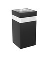 Applique murale anneau Torre 9W - IP54 extérieur, CCT, carrée, 3 couleurs de lumière, noir, source lumineuse incluse