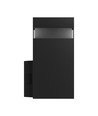 Applique murale anneau Torre 9W - IP54 extérieur, CCT, carrée, 3 couleurs de lumière, noir, source lumineuse incluse