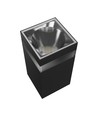 Applique murale anneau Torre 9W - IP54 extérieur, CCT, carrée, 3 couleurs de lumière, noir, source lumineuse incluse