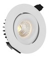 Spot encastrable 6W Ø9cm dimmable RA90 - 12-24V, perçage : Ø7,5 cm, dimensions : Ø9 cm, bord blanc