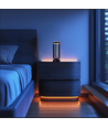 Outlet: Vase à fleurs avec lumière LED intérieur/extérieur - Noir, dimmable, IP54 extérieur