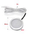 Spot de meuble Ø6cm Sono60 RA92 - 12V DC, Dimensions : Ø6 cm, montage en saillie, éclairage de placard, acier brossé