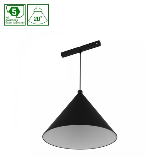Suspension 6W SHIFT HANGIT CONE pour système de rail 48V - 3000K, RA90, 20 degrés, 48V