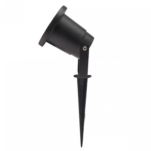 FLORI GU10 - Aluminium, angle réglable, IP65, 98x145mm, noir, piquet, sans source lumineuse